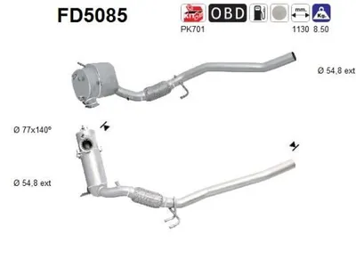 Obrázek produktu pro Euro Dpf Filtr Pevných Částic Vw 1,6Tdi-2,0Tdi 4 Euro 5