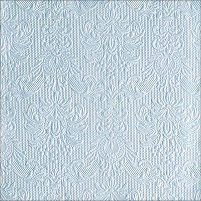 Servietten Papier 33x33cm Elegance geprägt 15 Stück Hellblau
