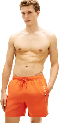 Produktbild von Tommy Hilfiger Herren Badeshorts Medium Drawstring mit Reißverschluss-Tasche, Or