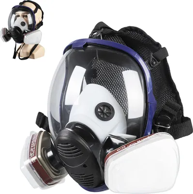 Produktbild von STILVORA Atemschutzmasken Vollgesichtsmaske, Gasmaske mit austauschbaren Filtern, Spritzschutzmaske, Atemschutzmaske Professionell, Kugelförmige Gasmaske