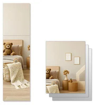 Immagine prodotto di Piastrelle specchio autoadesive - 40 x 30 cm - 2 pezzi