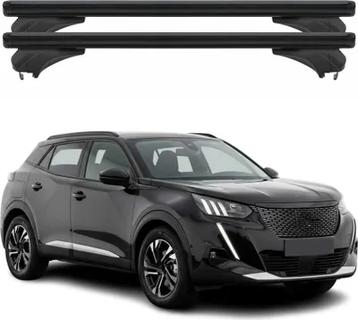 Zdjęcie produktu dla Menabo Bagażnik dachowy Podstawowy bagażnik dachowy do Peugeot 2008 II 2020-2025 Aluminium Czarny 2x