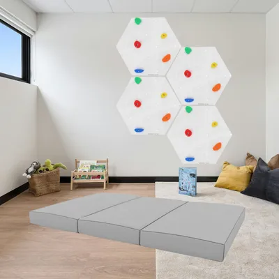 Obrázek produktu pro Gymnastická podložka pro děti 150x50x5 cm, 3-dílná, šedá