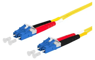 Imagen del producto de Cable de conexión OpDAT de METZ CONNECT, con conectores LC-D/LC-D, fibra óptica OS2, 1 metro