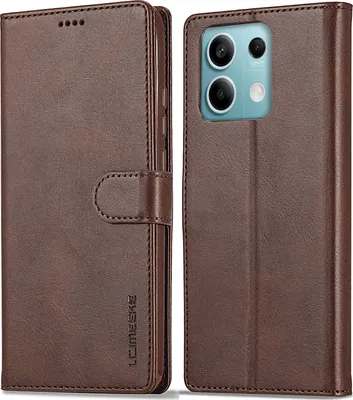 Produktbild von Hülle für Xiaomi Redmi Note 13 5G, Klapphüllen Brieftasche Leder Magnetverschluss Ständer Schutzhülle Braun