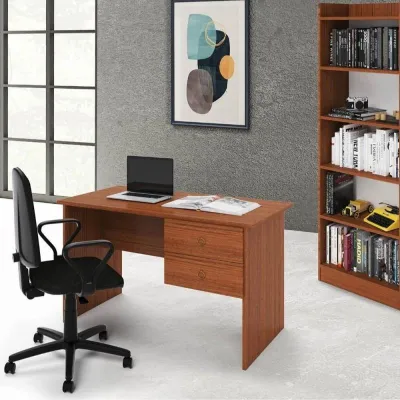 Immagine prodotto di Scrivania due cassetti Tiffany 119x64x75h cm colore noce antico