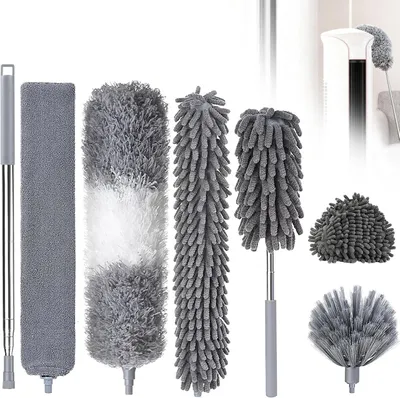 Productafbeelding van Stofdoek set 2,53 m, 7-delig, microvezel, buigbaar, voor schoonmaak