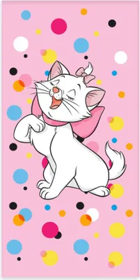 Immagine prodotto di Telo da bagno Disney Marie 60x120cm - Telo da spiaggia Bubbles