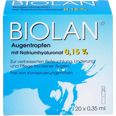 Produktbild von Biolan Augentropfen, 20 ml Einzeldosispipetten