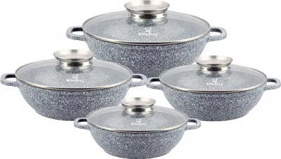 Produktbild von KlönBerg 8-tlg Topfset 1,7/2,6/3,9/4,8L,antihaftbeschichtet,mit Deckel KB3953