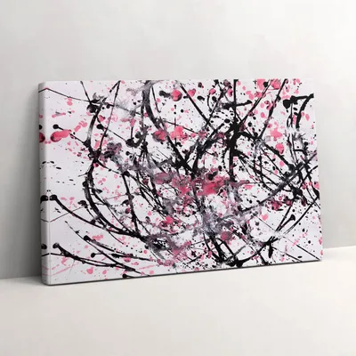 Produktbild von Pinselstrich Abstraktion – Leinwandbild Wandbild – 60x40 cm – Leinwandbilder – Wandbilder – Schlafzimmer – Flur