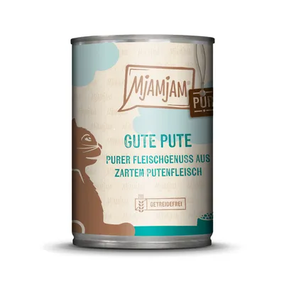 Produktbild von MjAMjAM Purer Fleischgenuss - gute Pute pur, Adult, jede Rasse, Truthahn, 400 g, Getreidefrei