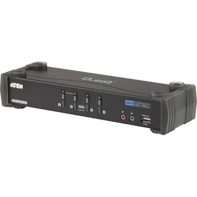 Immagine prodotto di Aten CS1784A CS1784A Commutatore KVMP CubiQ a 4 vie, DVI, USB 2.0, Audio 2.1