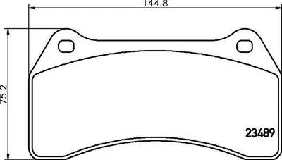Produktbild von HELLA Bremsbeläge Satz Vorne Bremsklötze für JAGUAR S-Type (X200) 8DB 355 006-931