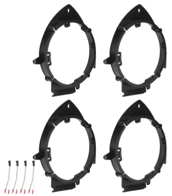 Image de 4 adaptateurs de haut-parleurs pour voiture, pour les portes avant et arrière, avec faisceau de câbles de remplacement, compatibles avec Buick Enclave, modèles 6,5 pouces, années 2008 à 2012