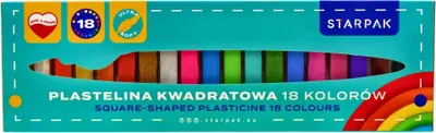 Zdjęcie produktu dla Nd39_517734 Plastelina 18Kol Kwadrat Stk Pud 1/40