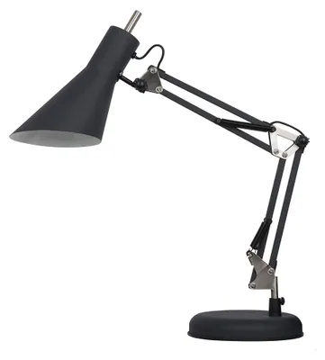 Design Tischlampe 6 W schwarz Aluminium E27 LED warmweiß