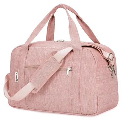 Produktbild von Ryanair Handgepäck 40x30x20, Klein Sporttasche Faltbare Reisetasche Handgepäck Tasche Flugzeug für Damen, Travel Bag Weekender Herren 20L (Rosa)