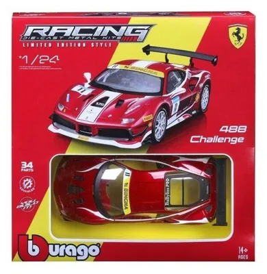 Obrázok produktu pre Bburago Model 1:24 Ferrari Racing 488 Challenge czerwony