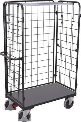 Produktbild von Paketwagen - 3 Gitterwände - Traglast 500 kg - 1.820 x 825 x 1.390 mm (HxBxT) - anthrazitgrau