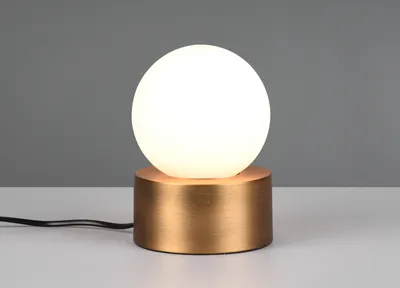 Produktbild von LED Tischlampe Nachttischlampe Fensterbank Touch Lampenschirm Glas Weiß Ø 12cm