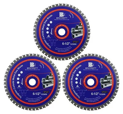 Image de Lame de scie circulaire, diamètre 165 mm, 48 dents, lot de 3 lames de 165 mm