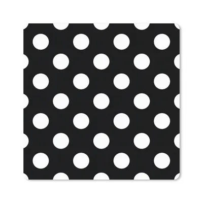Produktbild von MuchoWow® Mauspad Mousepad Polka dots - Muster - Schwarz und Weiß 30x30 cm - Mousepads - Maus Mat - Pad - Mausunterlage - Gaming