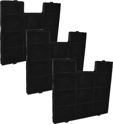 Produktbild von vhbw 3x Aktivkohlefilter kompatibel mit Gram EFK 90-01 TTI X, 90-01 TTE X Dunstabzugshaube - 23,4 x 24,6 x 1,3 cm