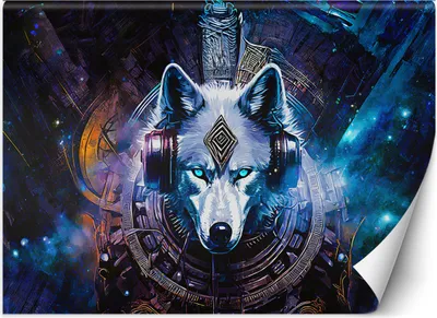 Produktbild von Vlies fototapete Wolf Abstraktion 250x175 cm Feeby Blau inkl. Kleber einfache Montage