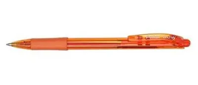 Guľôčkové pero, 0,35 mm, stláčací mechanizmus, PENTEL "BK417", oranžová