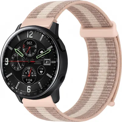 Produktbild von Smartwatch Armband für Samsung Galaxy Watch Active2 44mm Nylon Textil Band Ersatzband Wechselband Klettverschluss flexibel atmungsaktiv Rosa