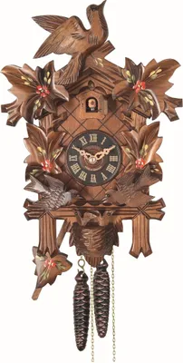 Productafbeelding van Engstler - 636/6/8 - Koekoeksklok - 8-daags kettinguurwerk - Notenhout - 33 cm
