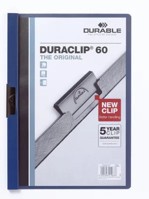Zdjęcie produktu dla Durable Duraclip 60, Niebieski, Przezroczysty, PCW, 60 ark., A4, 1 szt.