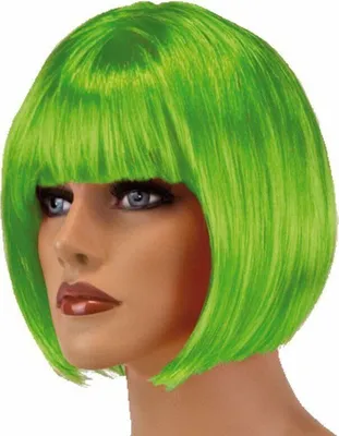 Produktbild von HAAC Perücke Kurzhaar Farbe grün für Fasching Karneval Party