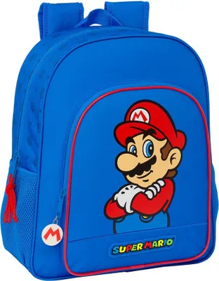 Produktbild von Safta Junior 38 Cm Super Mario Play Rucksack Blau Blau One Size