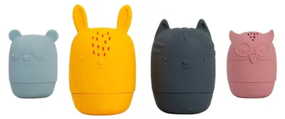Produktbild von BigJigs Bade-Spielzeug Tiere - Silikon Wasserspielzeug für Babys