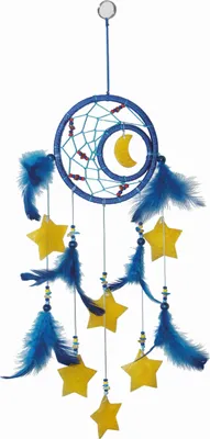 Produktbild von Dreamcatcher 12 cm "Sterne" blau
