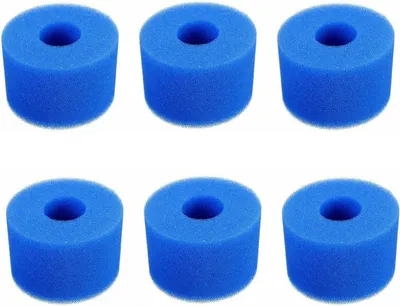 Produktbild von 6-Pack Waschbarer Schaumstofffilter für Lay - Z - Spa und Intex Pool Modelle
