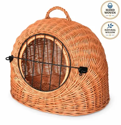 Obrázek produktu pro Proutěná přepravka pro domácí zvířata 45 × 35 × 35 cm