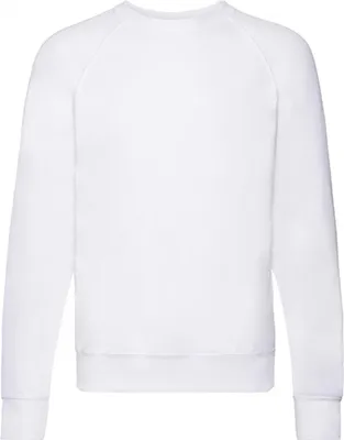 Produktbild von Fruit of the Loom 62-138-0 | Herren Lightweight Raglan Sweat / Belcoro® Garn - Farbe: White - Größe: L