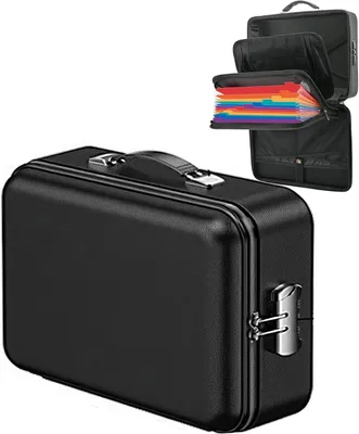 Image de Poche de rangement A4, 5200℉, avec serrure, 7 compartiments, pour l'argent