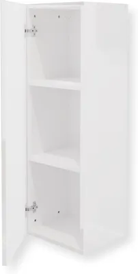 Zdjęcie produktu dla Nowoczesna Wisząca Szafka Kuchenna Wysoki Połysk Biała 35x105x32 cm Przestronna Szafka Ścienna do Kuchni z 1 Drzwiami Funkcja Push to Open