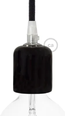 Image de Kit de douille E27 en céramique Creative-Cables - Noir
