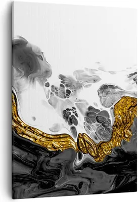 Produktbild von Bild auf Leinwand - Leinwandbild - Einteilig - Abstraktion verschüttet Kontrast - 50x70cm - Wand Bild - Wandbilder - Leinwanddruck - Wanddekoration - Leinwand bilder - Wandbild - PA50x70-4498