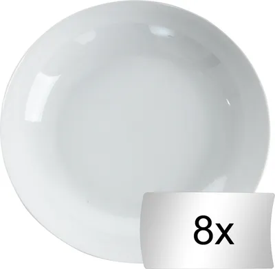 Produktbild von Suppenteller - Ø 20 cm - Weiß - Porzellan - 8er Set