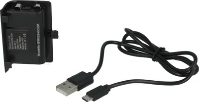 Produktbild von vhbw Akku kompatibel mit Microsoft Xbox One S Wireless Controller (1200 mAh, 2,4 V, NiMH) Schwarz - Inkl. Abdeckung + USB-Ladekabel