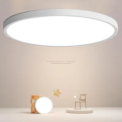 Produktbild von Deckenleuchte LED Deckenleuchte 30W Ø28 cm rund, flache Deckenlampe 6500K kaltweiß