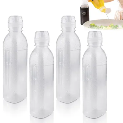 Obrázok produktu pre 4 plastové fľaše s pumpičkou a uzávermi, objem 500 ml