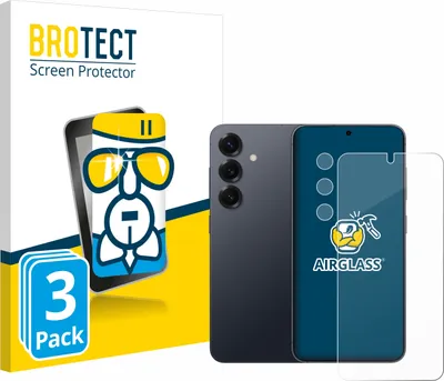 Produktbild von 3x BROTECT Schutzglas für Samsung Galaxy S25 (Display+Kamera) Schutzfolie Panzer Folie Glas Display Schutz klar