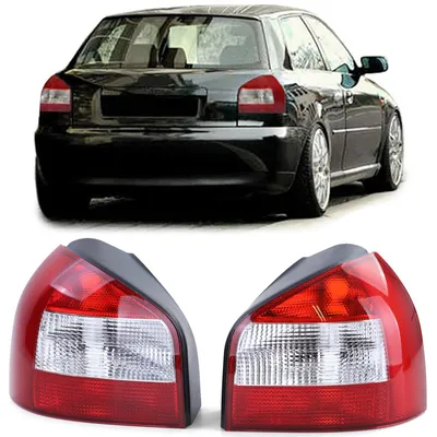 Immagine prodotto di Fari posteriori rossi e bianchi, design restyling, per Audi A3 8L, dal 1996 al 2000